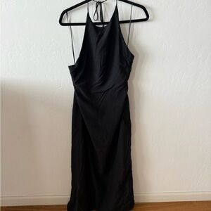 Elegant Black Halter Dress